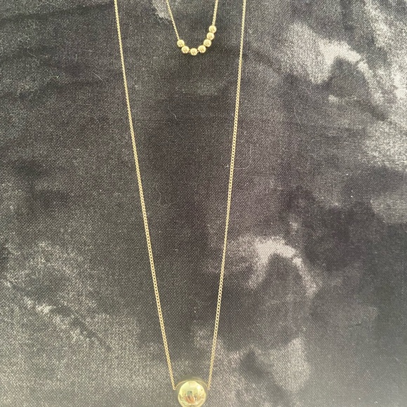 Gold Plated Triple Layered Necklace - Picture 4 of 5